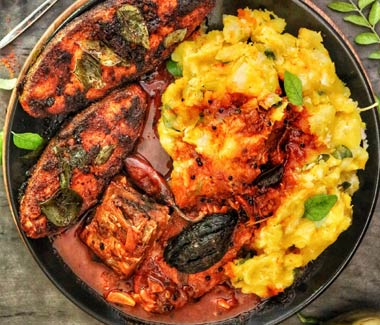 Kerala special Kappa with Fish Curry